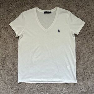 Polo by Ralph Lauren White V-Neck T-Shirt